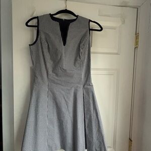 Brooks Brothers Black and White Gingham Mini Dress